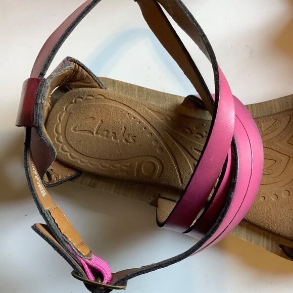 Clarks Billie Jazz Pink Ankle Strappy Sandals Women Size 6.5 Summer Vacation - Picture 2 of 5
